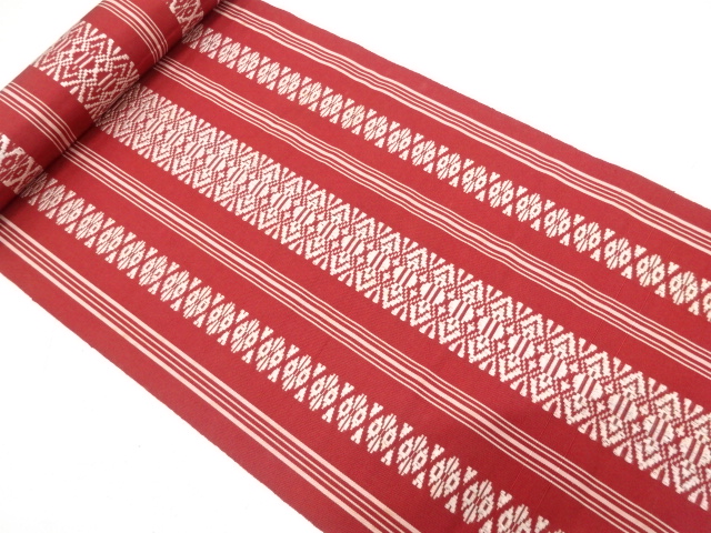 JAPANESE KIMONO / ANTIQUE BOLT FOR HASSUN OBI / SILK / CHIKUZEN HAKATA 